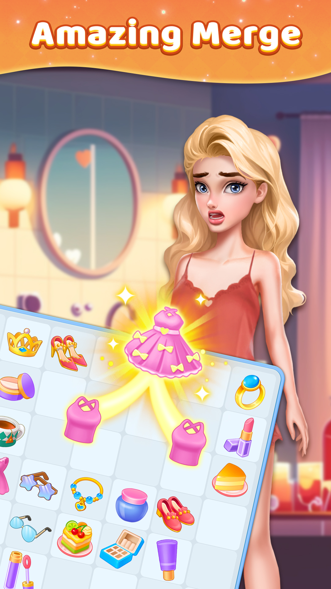 Fashion Journey merge and makeover gameplay